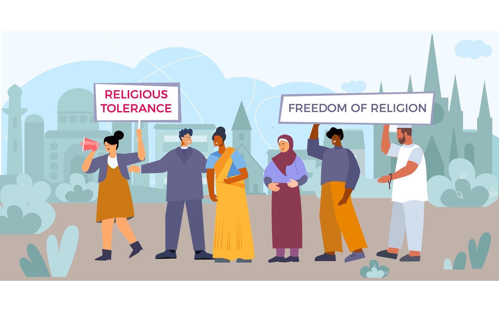 Discrimination Religion Flat 210160217 Vector Illustration Concept