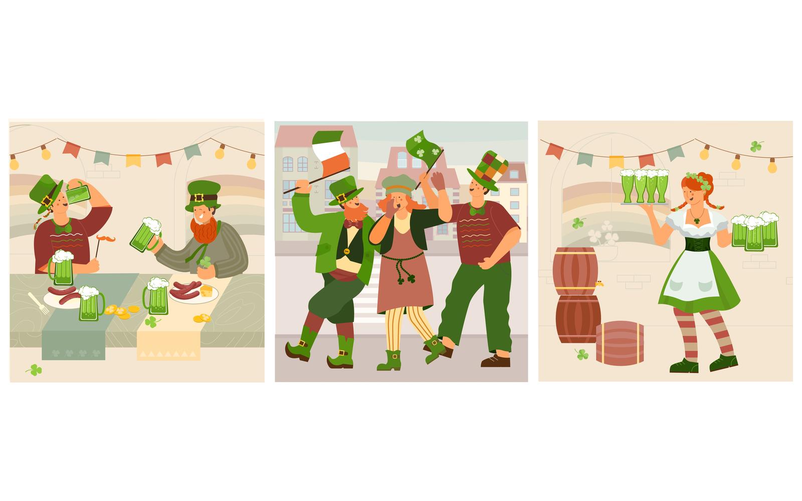 Patrick Day Illustration Flat 210160209 Vector Illustration Concept