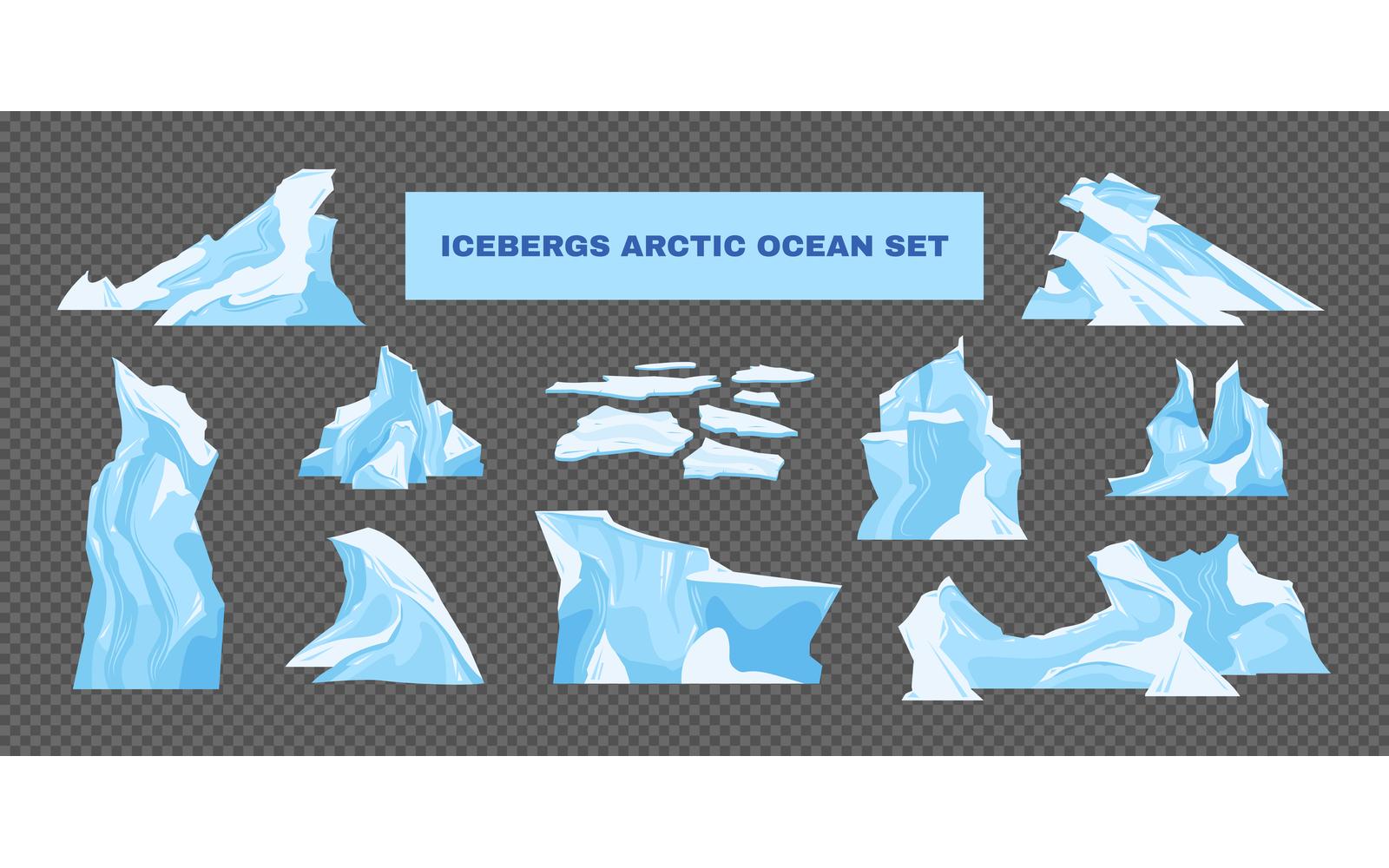 Icebergs Transparent Set 210151816 Vector Illustration Concept