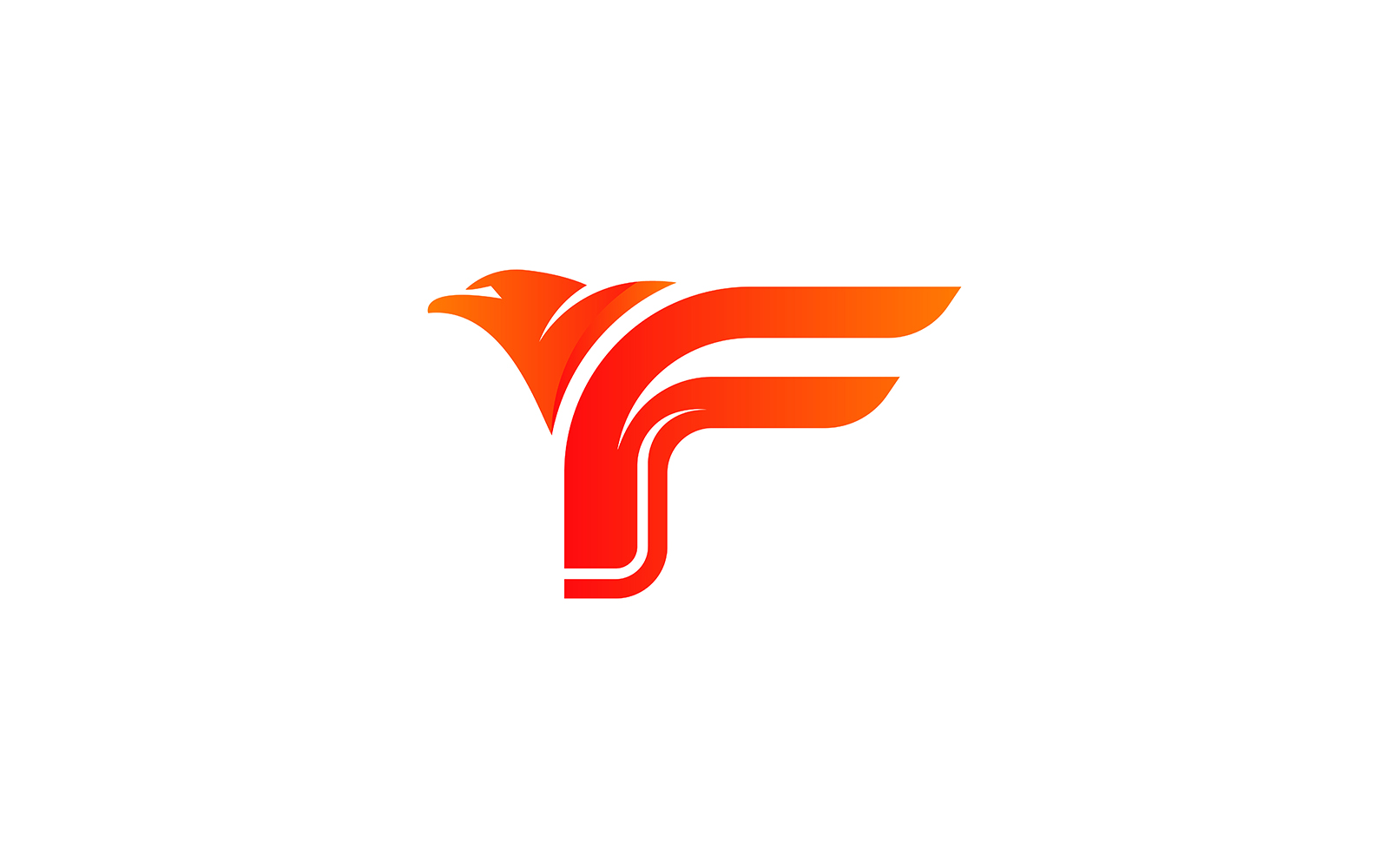 Letter F Falcon Logo Design Concept Vector