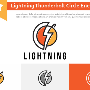 Thunderbolt Circle Logo Templates 211475