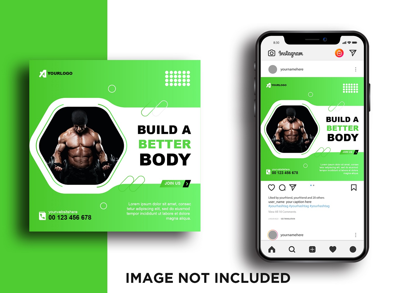 Creative Gym Social Media Post Template