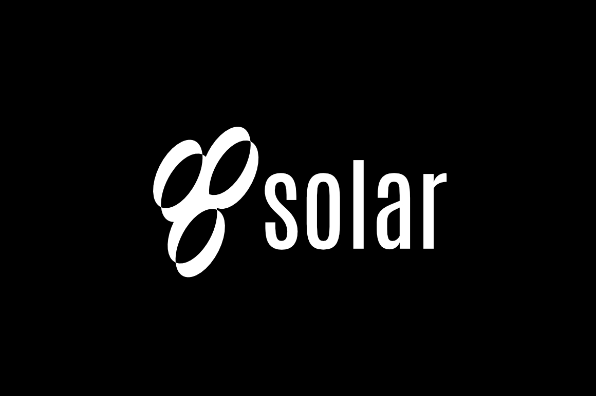 Black Solar Corporate Simple Dynamic Logo