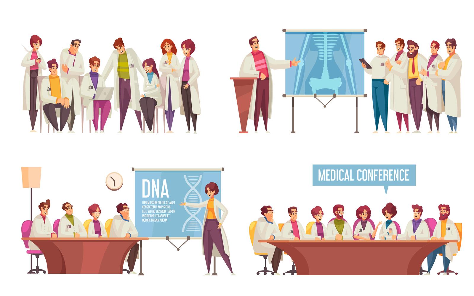 Medical Conference Compositions 200112623 Vector Illustration Concept