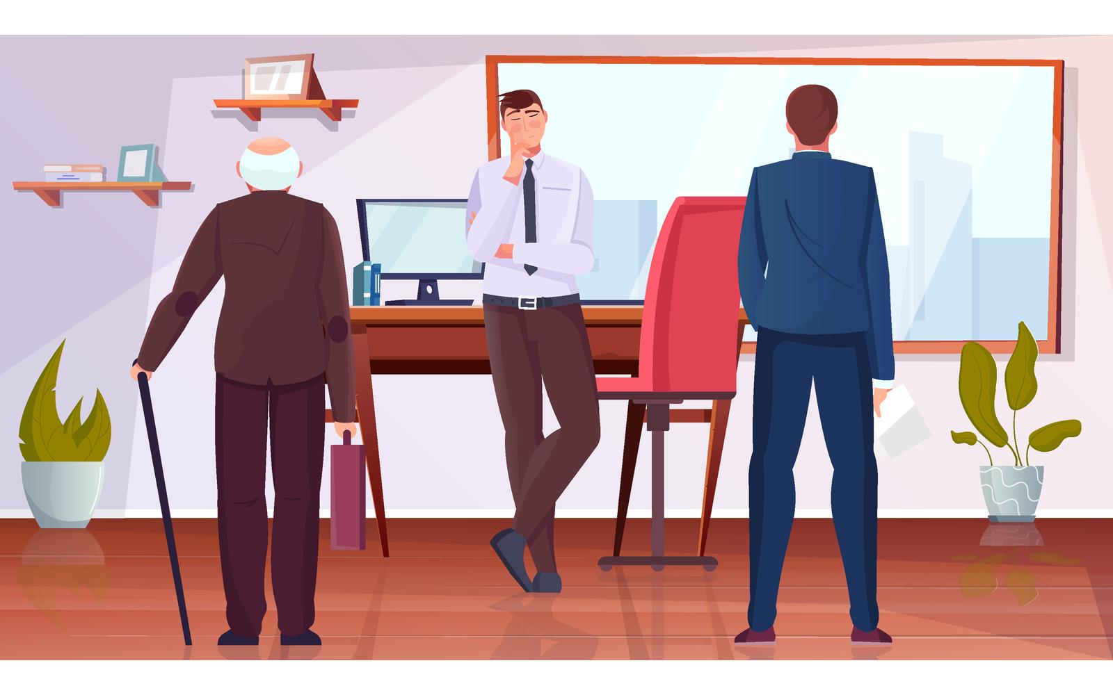 Age Discrimination Flat 201051135 Vector Illustration Concept