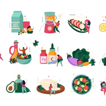 Green Food Illustrations Templates 211636