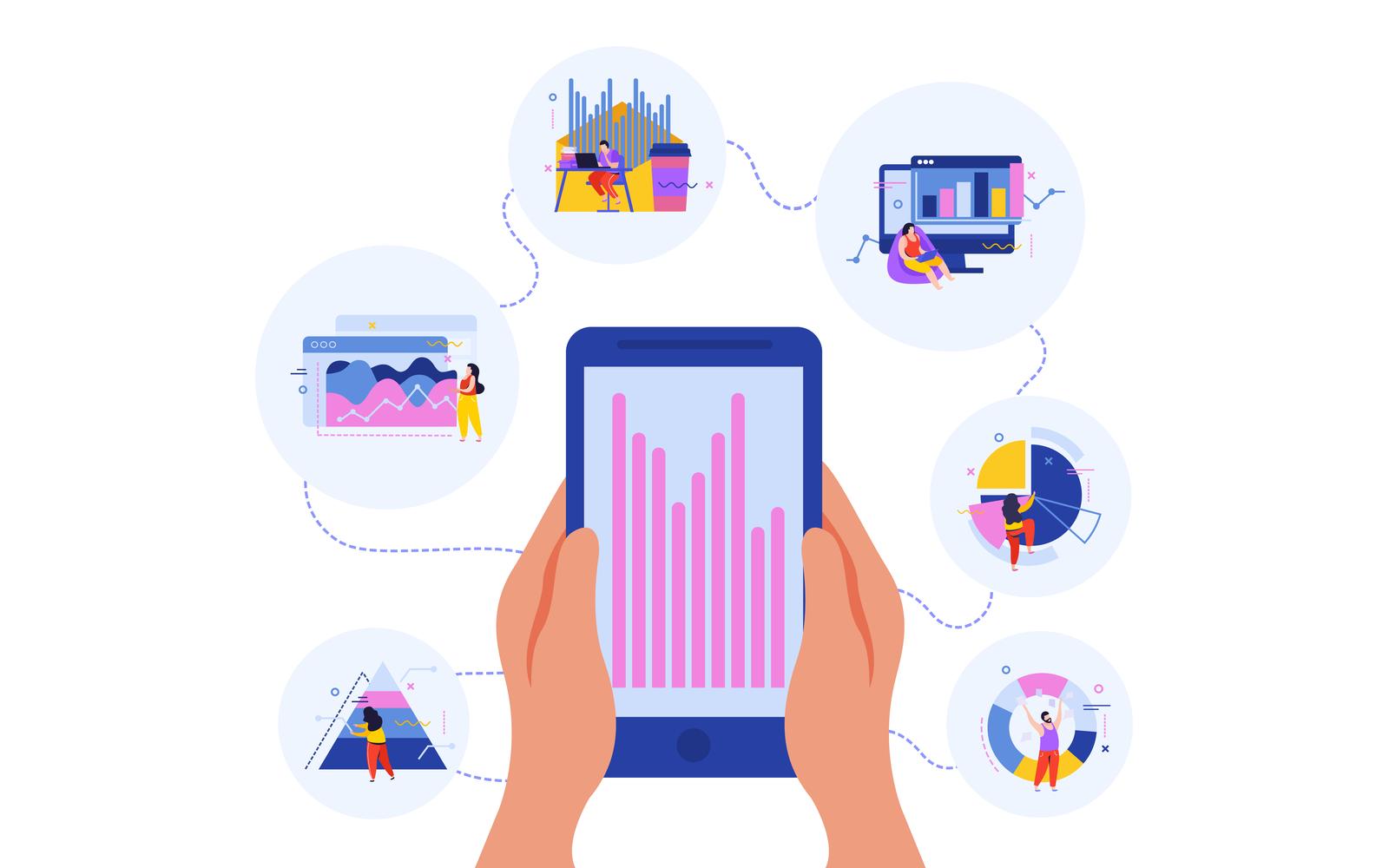 Data Analysis Flat Background 201140234 Vector Illustration Concept