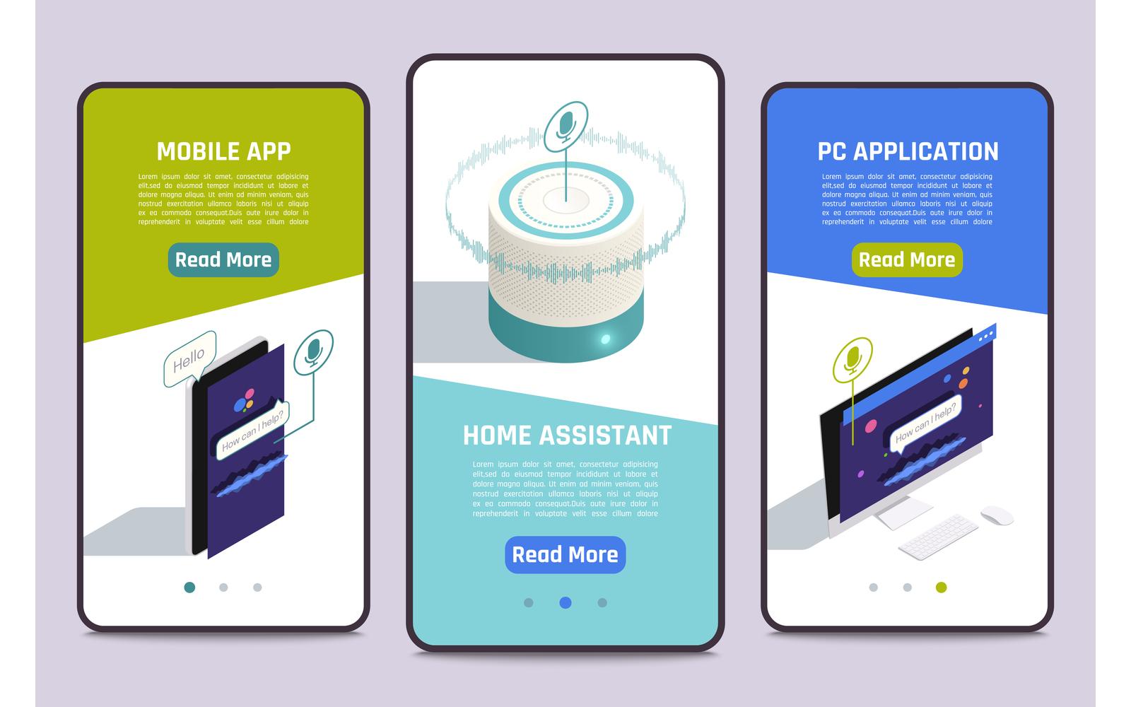 Voice Assistant Isometric Composition-01 200810137 Vector Illustration Concept