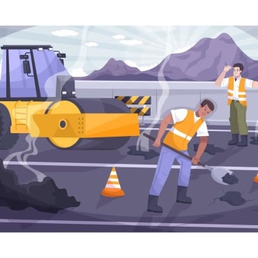 Road Construction Illustrations Templates 211818