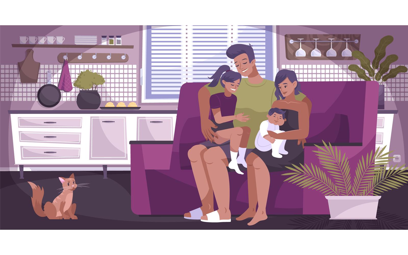 Hug Family 201150713 Vector Illustration Concept