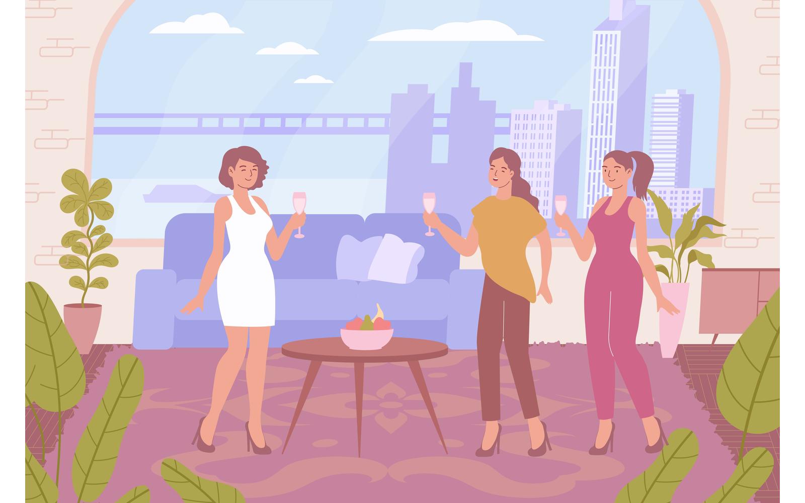 Women Celebrate Flat 201150614 Vector Illustration Concept