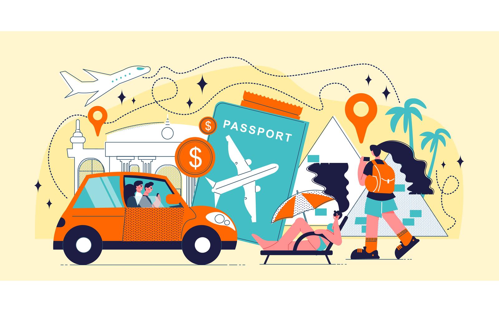 Travel Vacation Illustration 201260504 Vector Illustration Concept