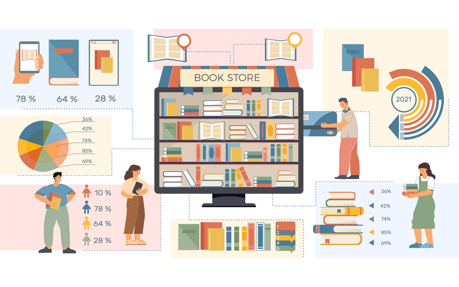 Book Infographic Flat 201260211 Vector Illustration Concept