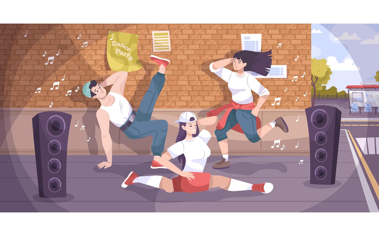 Dancer Street Flat 201250758 Vector Illustration Concept