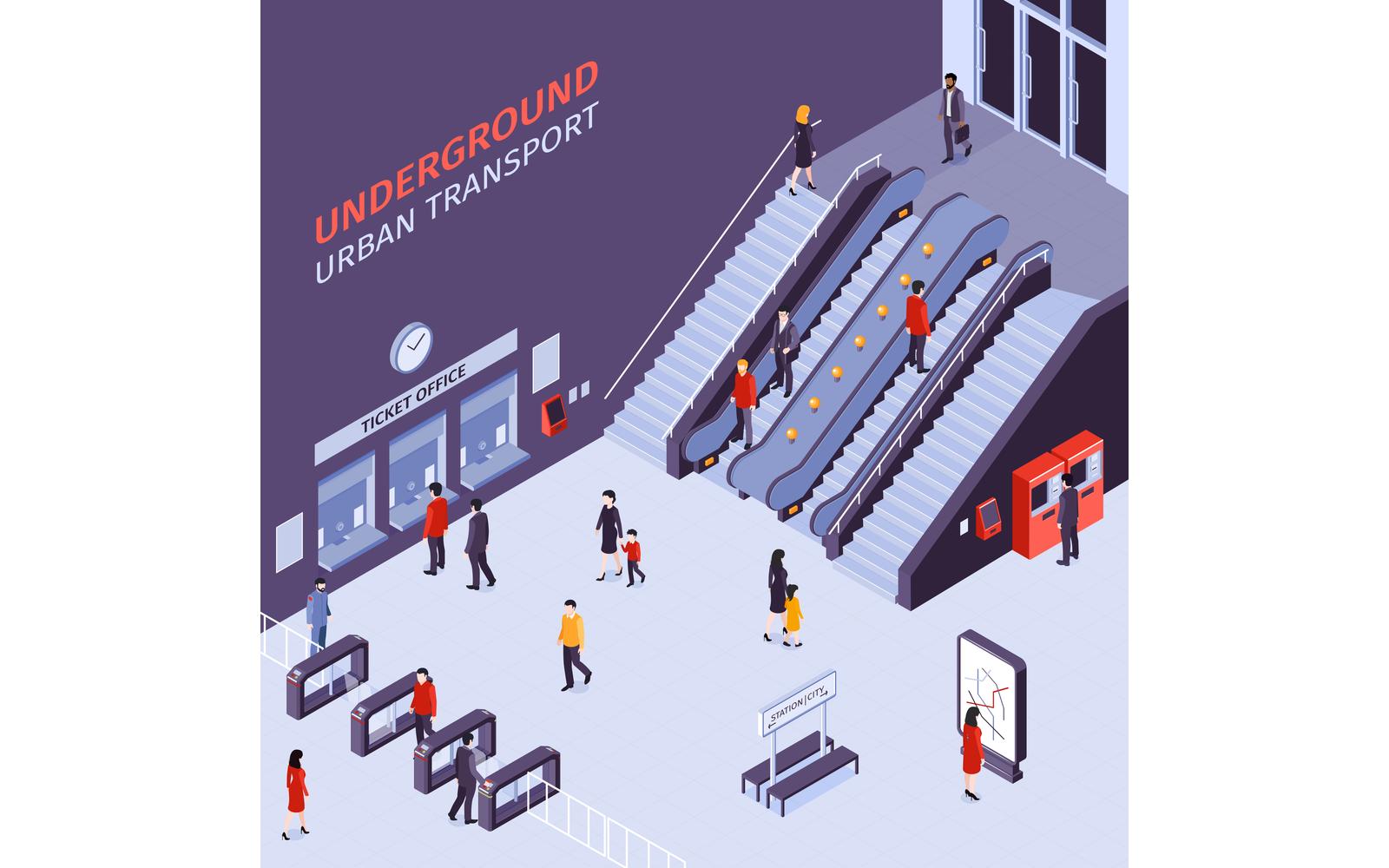 Isometric Subway Illustration 201250431 Vector Illustration Concept