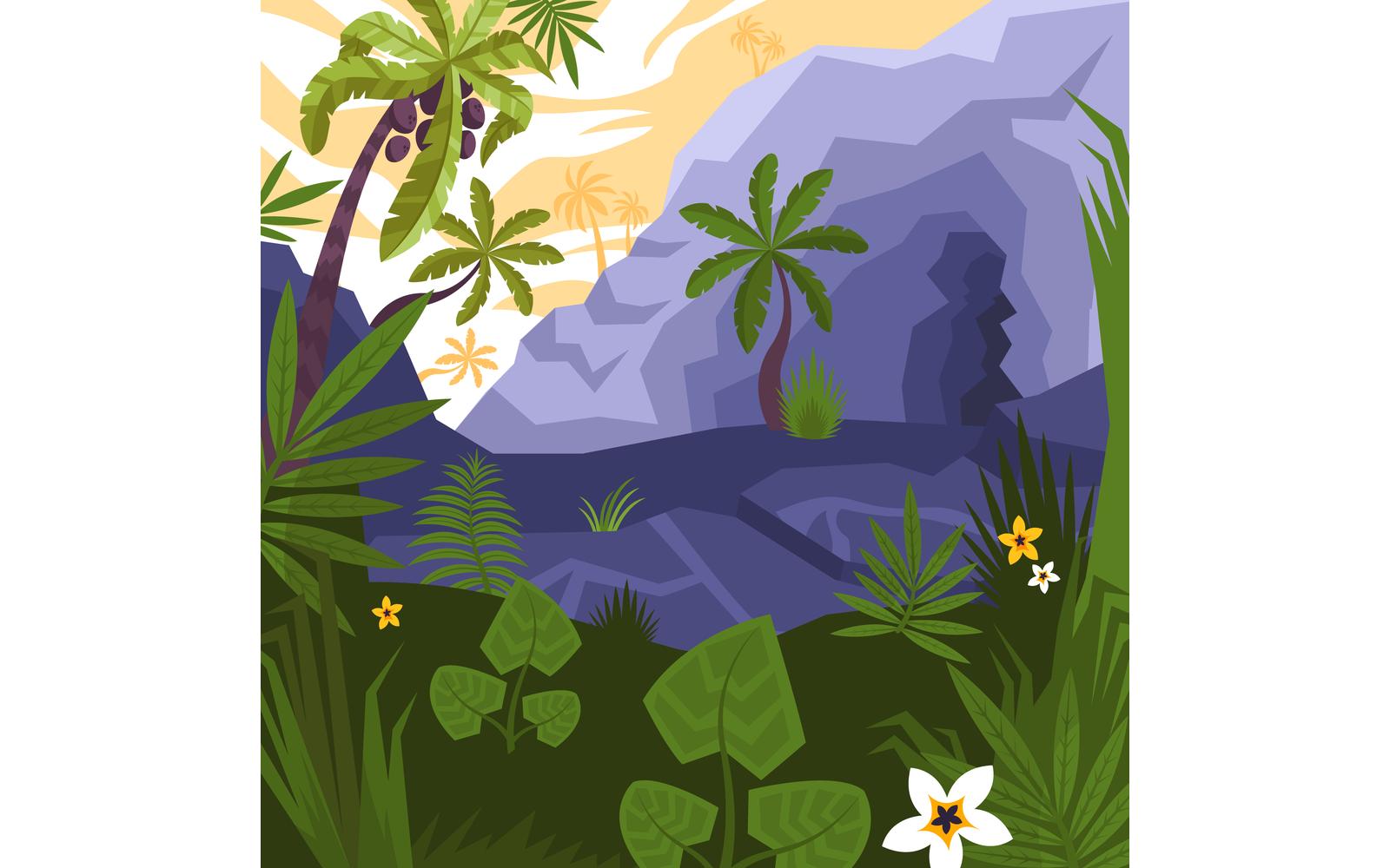 Landscape Flat 210150720 Vector Illustration Concept