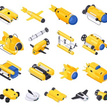 Underwater Vehicle Illustrations Templates 212145