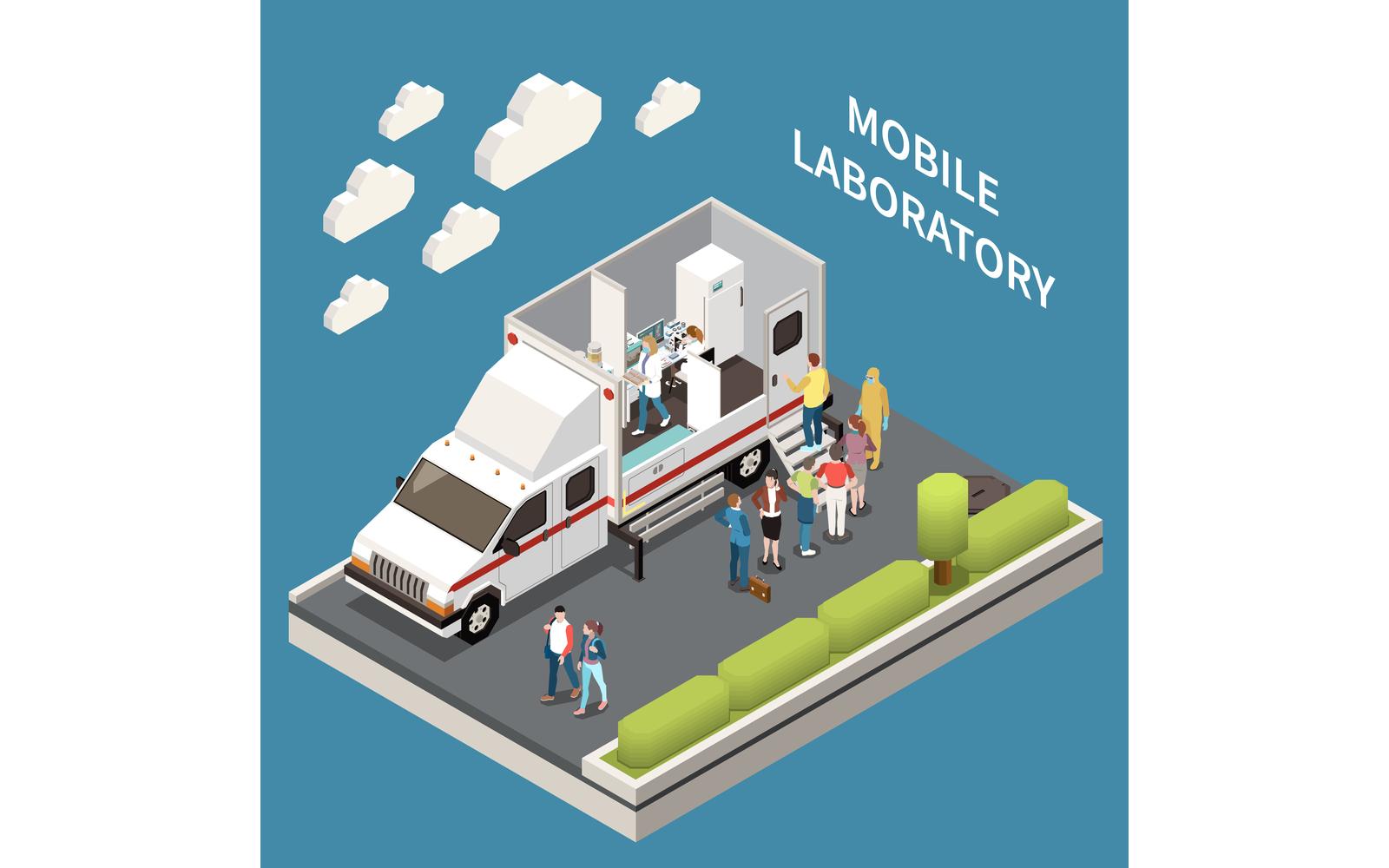 Laboratory Diagnostics Analysis Service Isometric 201210919 Vector Illustration Concept