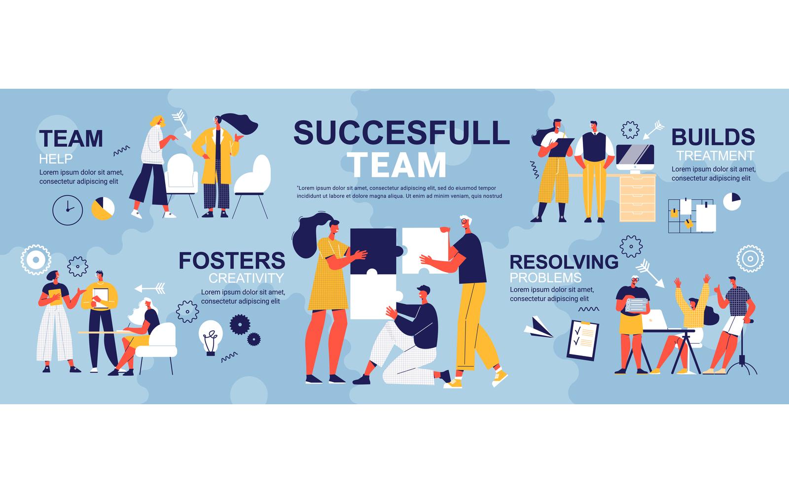 Succesfull Team Infographics 201260519 Vector Illustration Concept