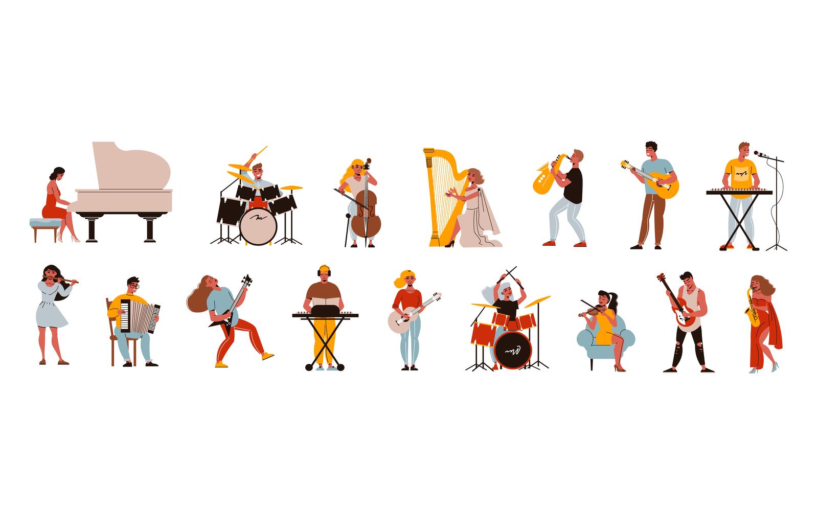 Musicians Set 210160536 Vector Illustration Concept