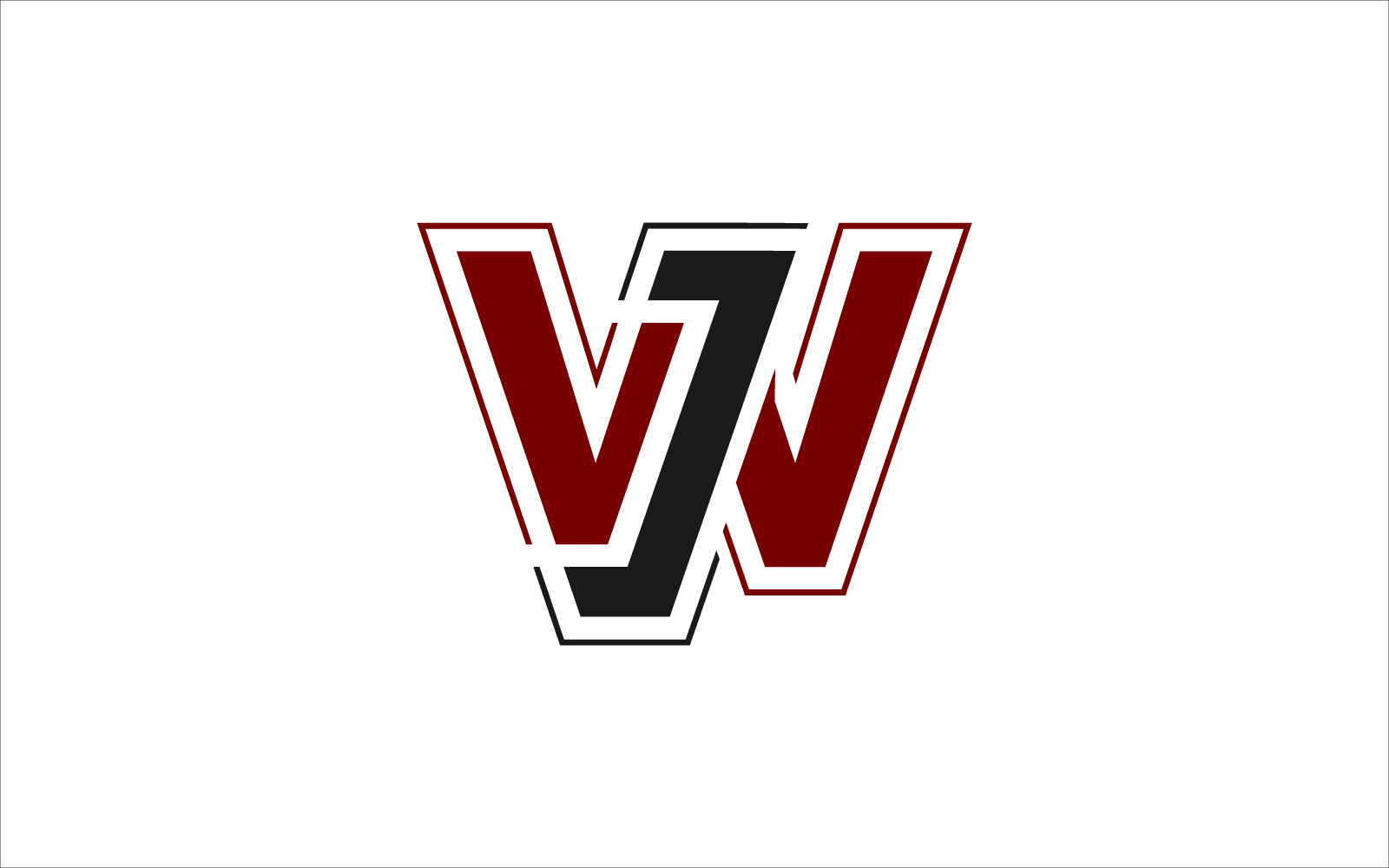 Letter JW vector template