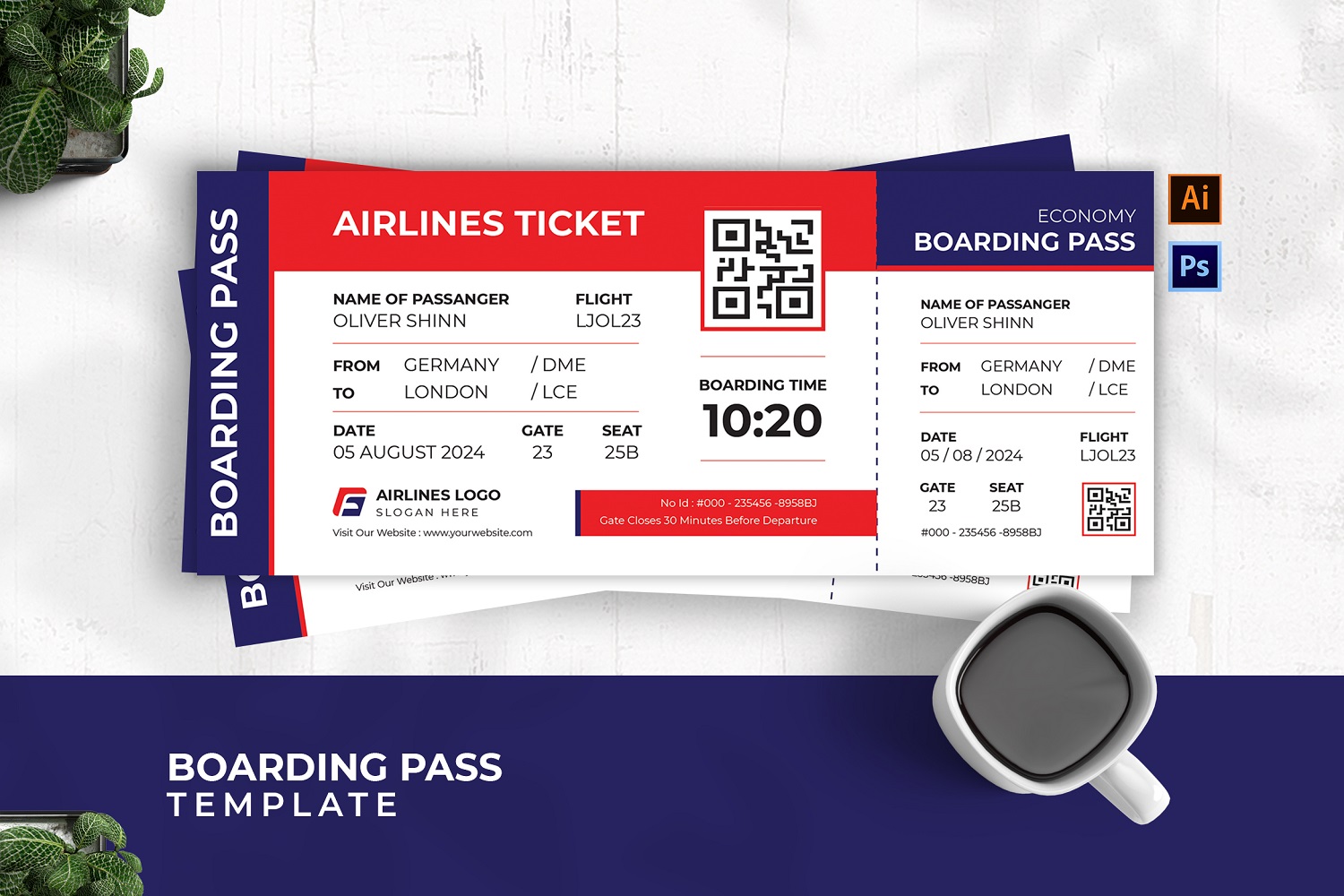 Elegant Business Access Boarding Pass