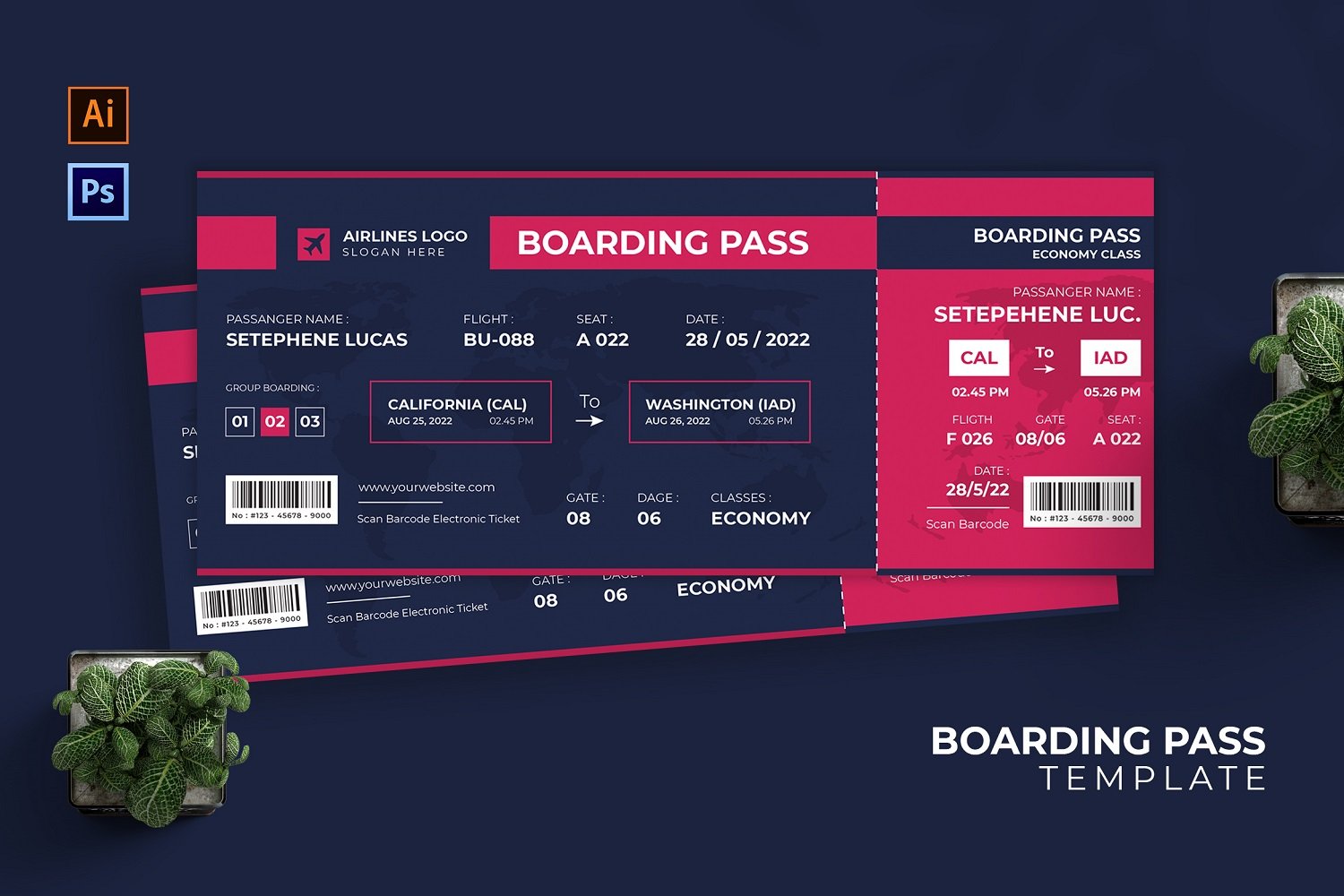 Economy Class Boarding Pass