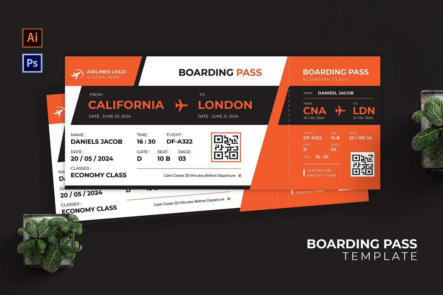 Airlines Pass Boarding Pass