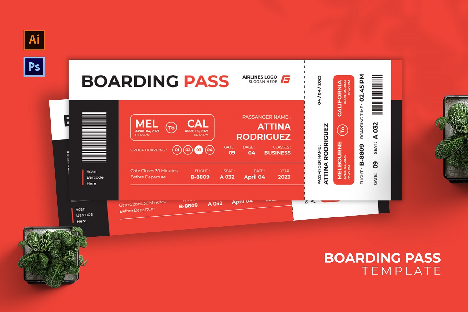 Arrival Pass Boarding Pass