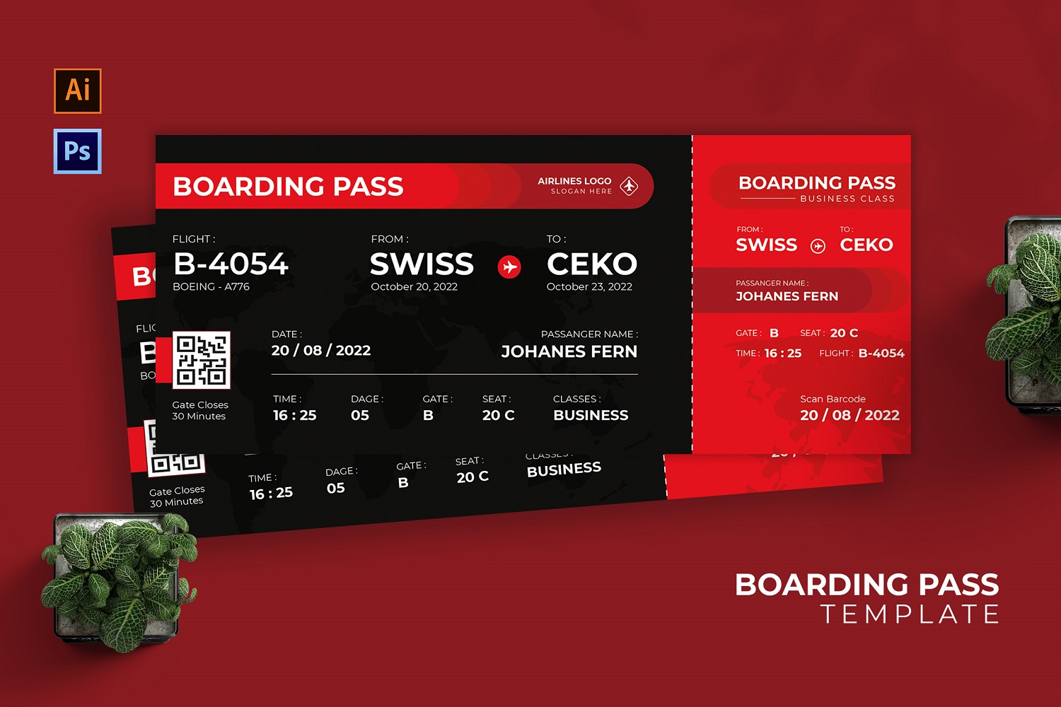 Corporate Agent Boarding Pass