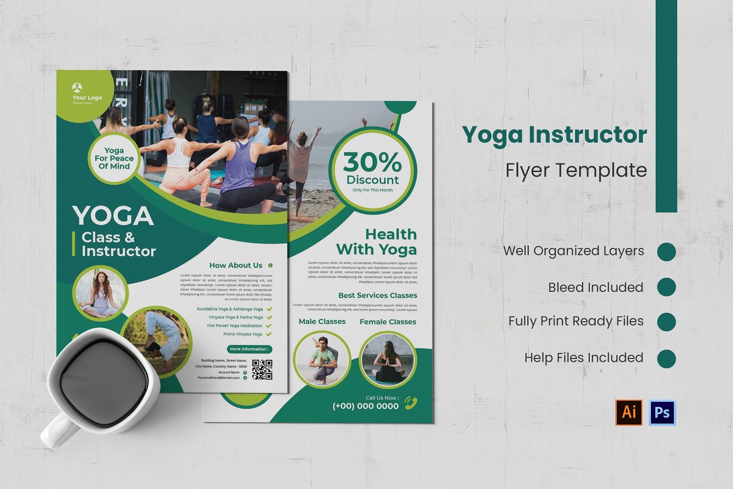 Yoga Instructor Flyer Template