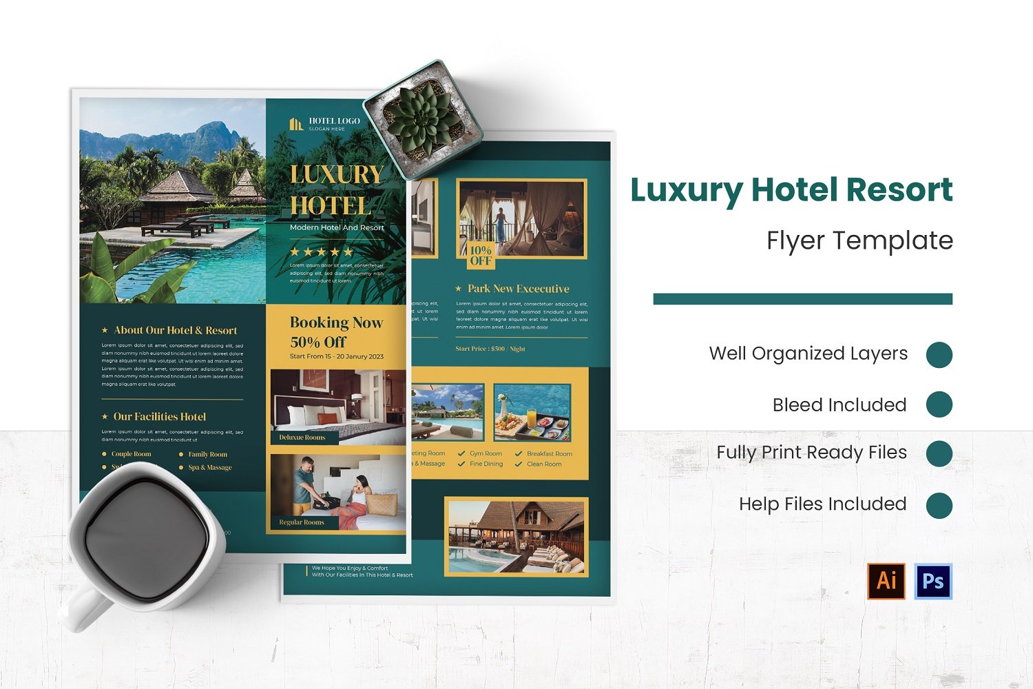 Luxury Hotel Resort Flyer