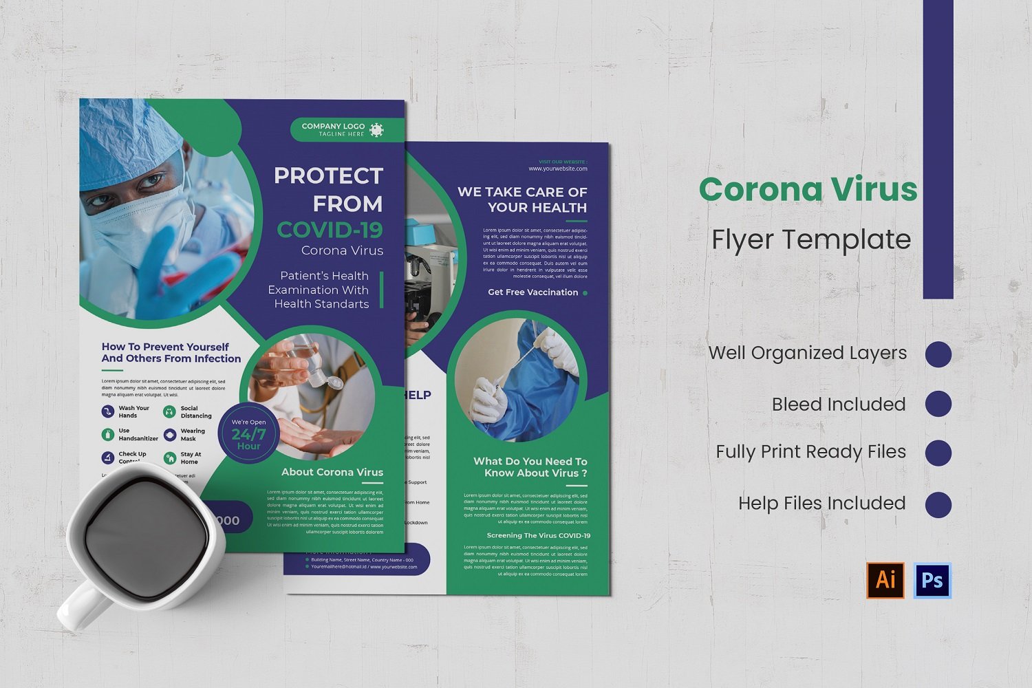 Corona Virus Flyer Template