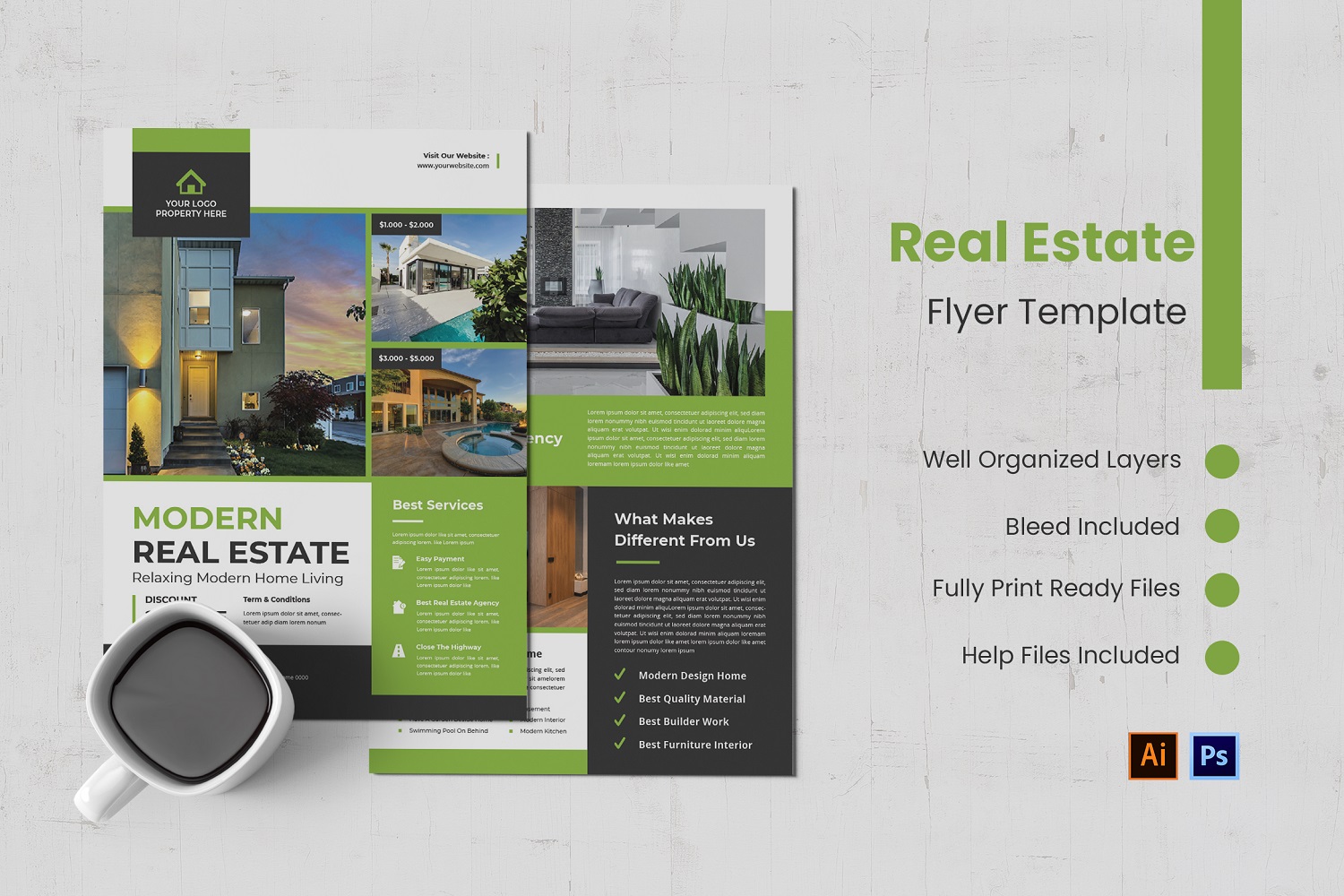 Modern Green Real Estate Flyer