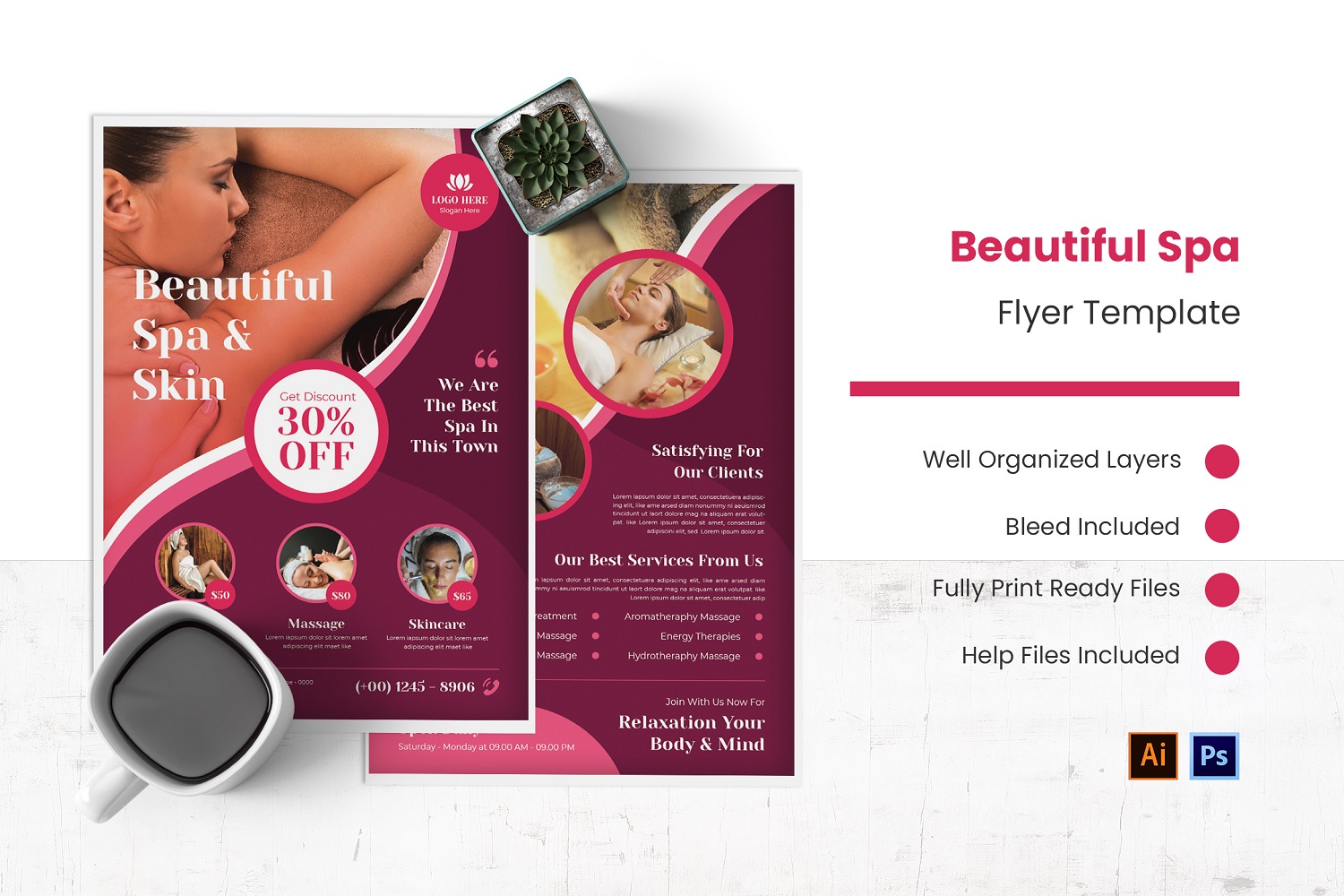 Beautiful Spa Flyer Template