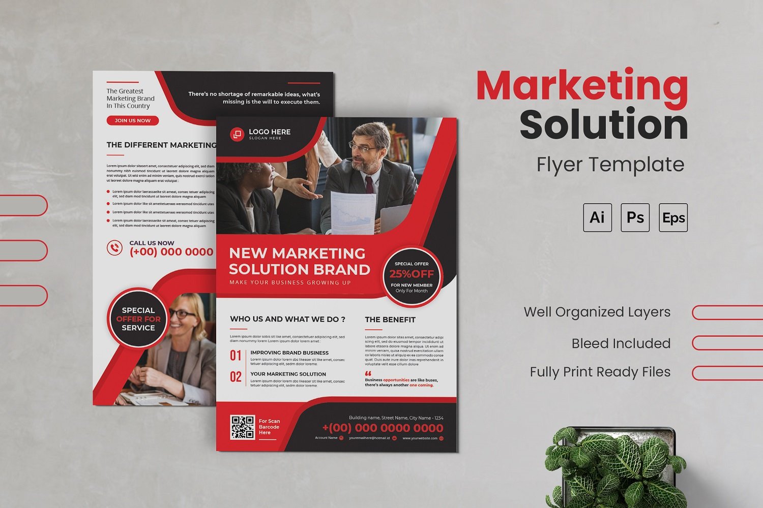 Marketing Solution Flyer Template