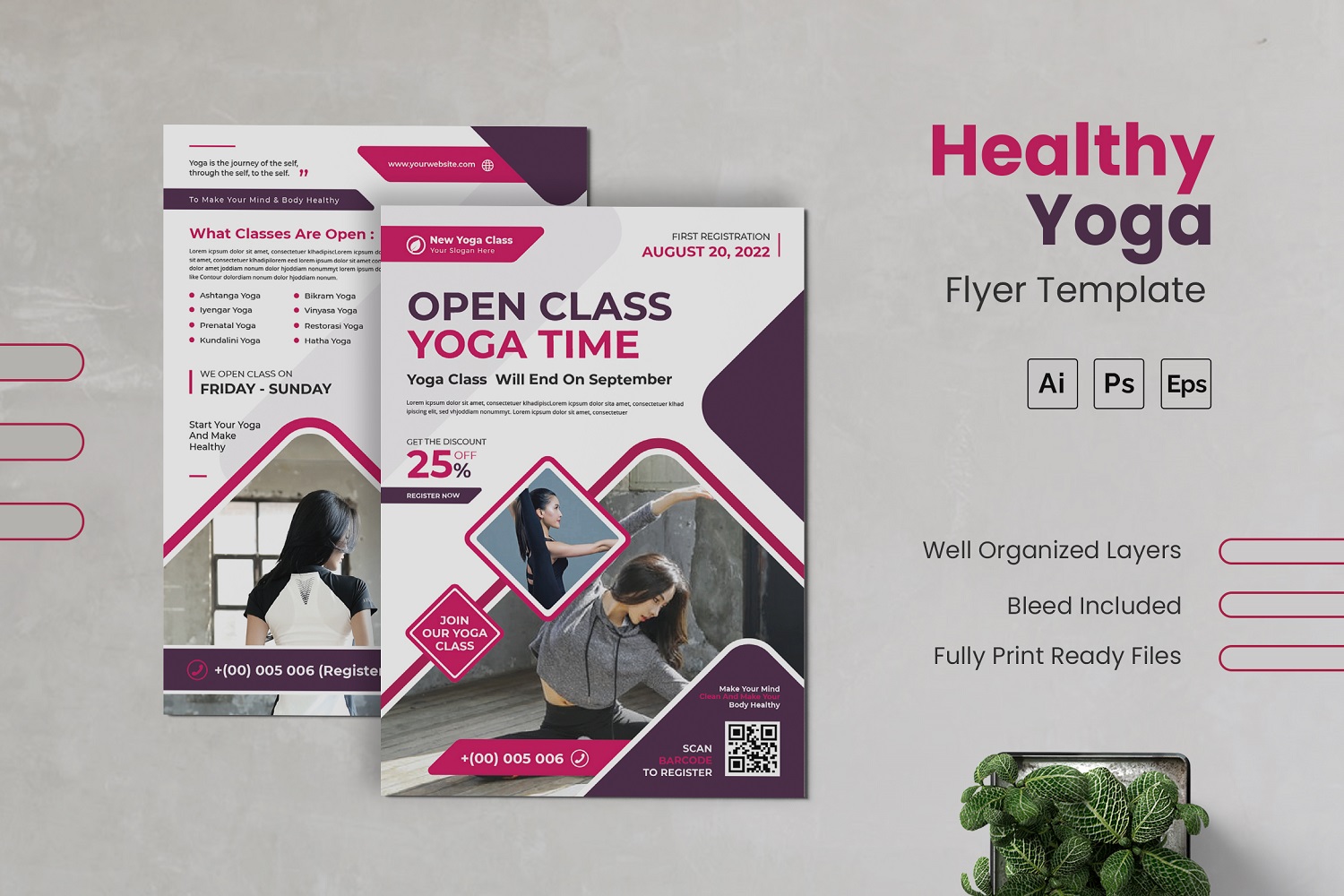 Healthy Yoga Flyer Template