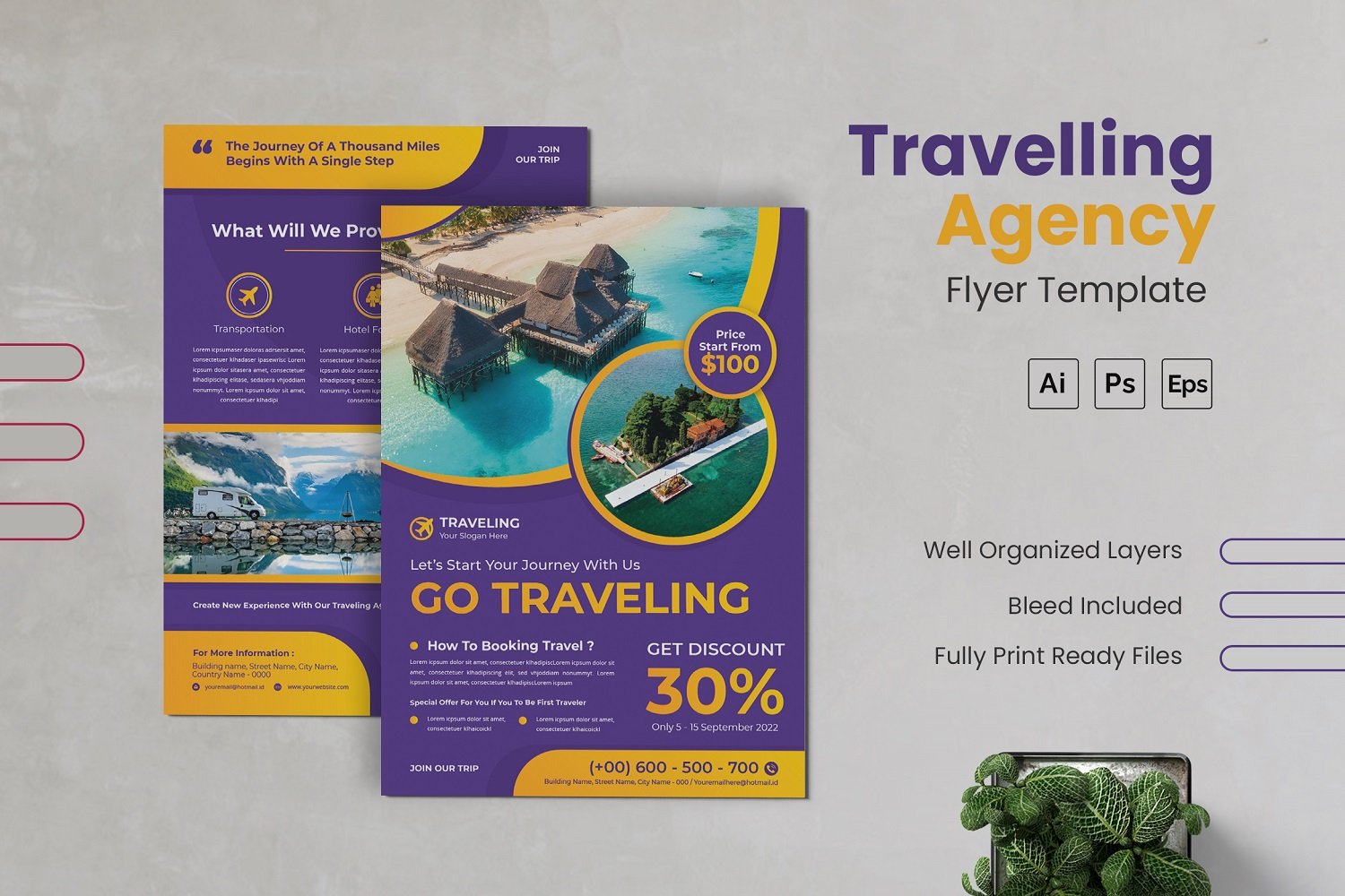 Travelling Agency Flyer Template