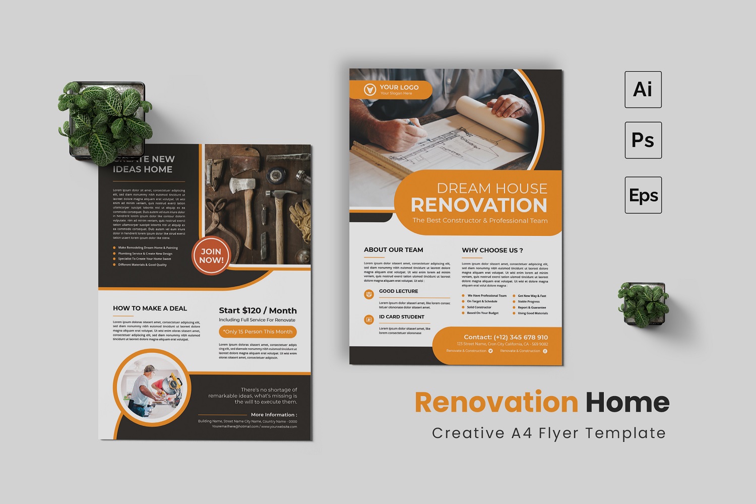 Renovation Home Flyer Template