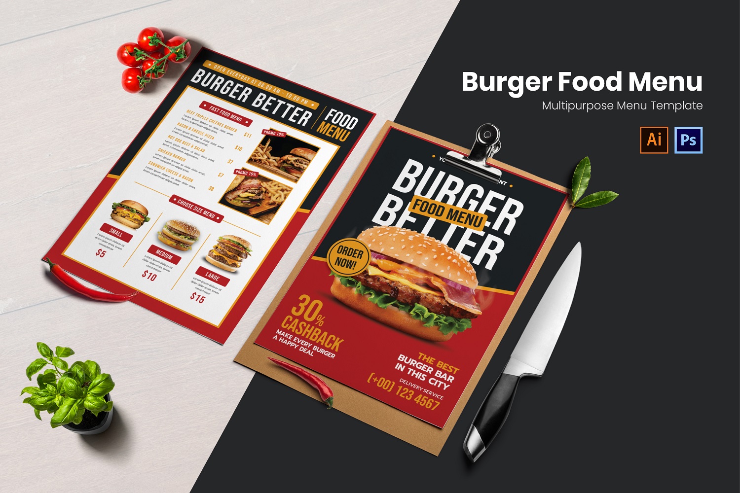 Burger Better Food Menu Template