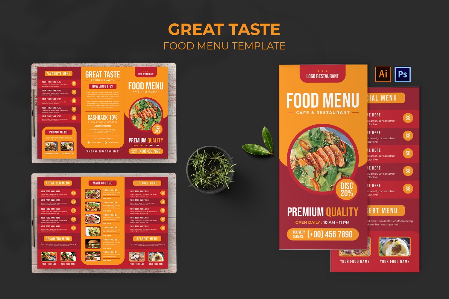 Great Taste Food Menu Template