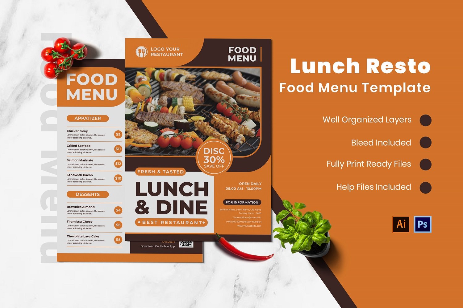 Lunch and Dine Food Food Menu