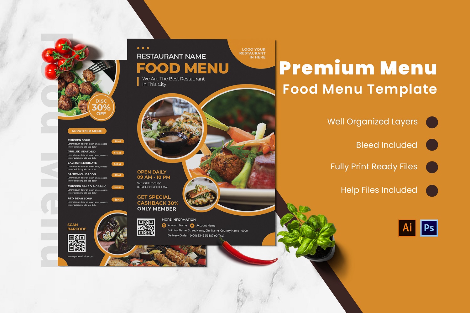 Premium Menu Food Menu Template