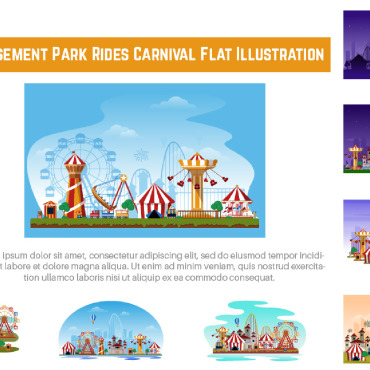Amusement Park Illustrations Templates 212442
