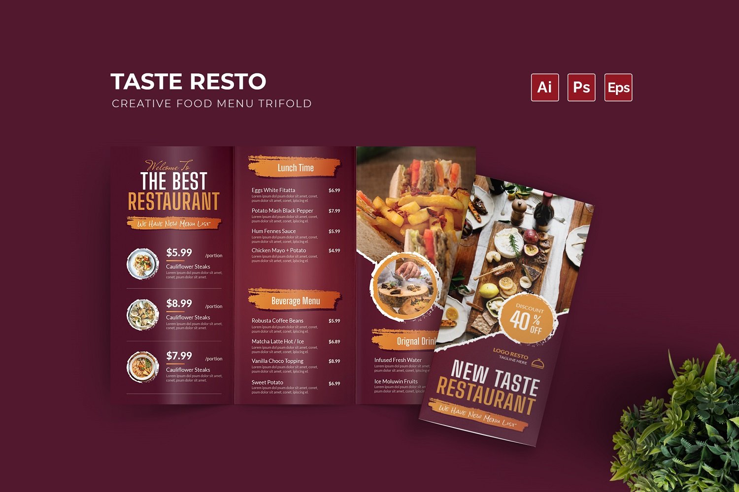 Taste Resto Food Menu Template