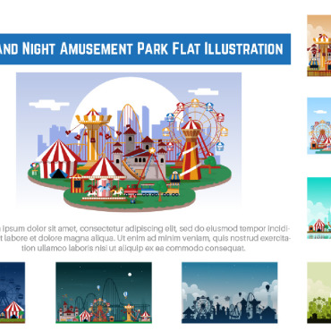 Amusement Park Illustrations Templates 212447