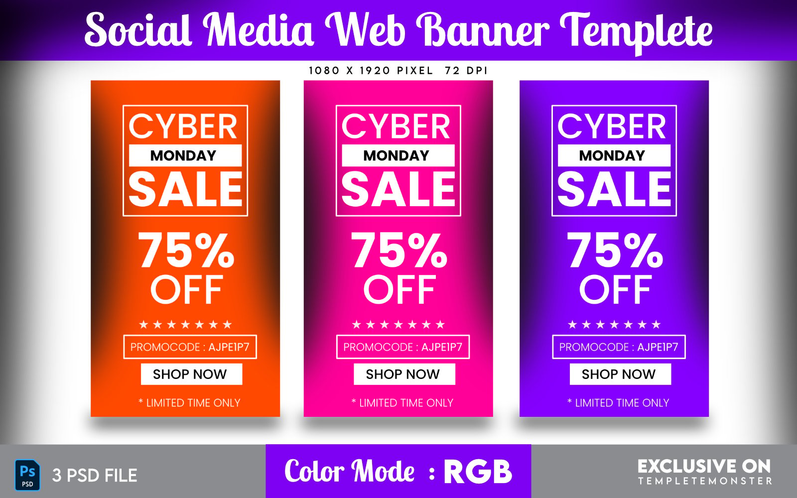 Cyber Monday Sale Instagram Story  Web Element Social Media