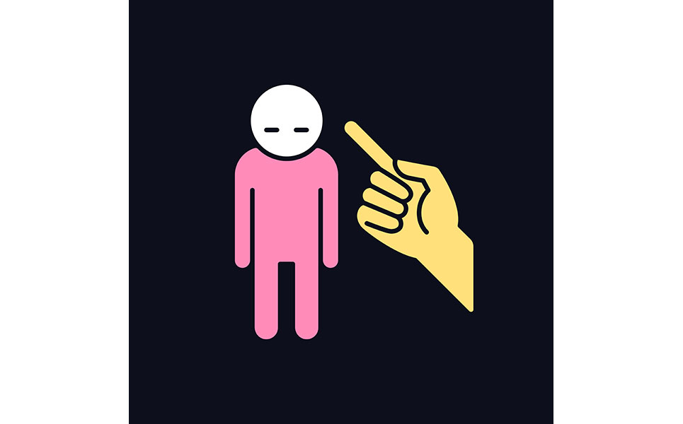 Punishment Gesture RGB Color iIcon For Dark Theme Vectors