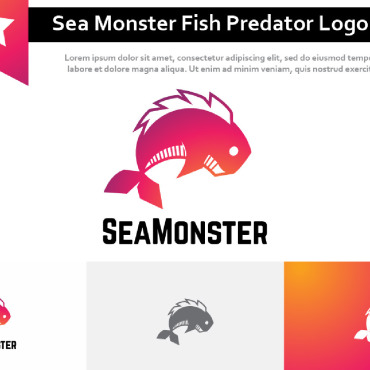 Monster Fish Logo Templates 212565