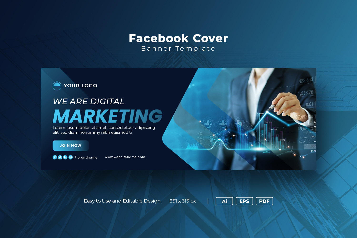 Facebook Cover Template For Digital Marketing Business